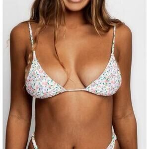 NEW Skatie Ella Bikini Top in Sicily Floral Print Size XL